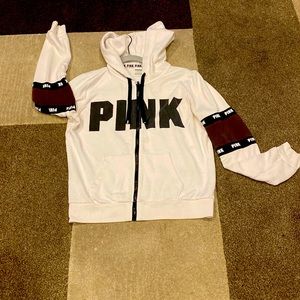 PINK full-zip hooded sweatshirt hoodie